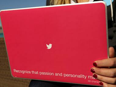 A Twitter logo is shown on a laptop computer at the company’s headquarters. Reuters. 