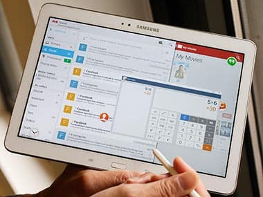 Samsung’s new tablet, the Galaxy Note 10.1 2014 Edition is seen in this file photo. AP 