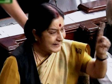 BJP Opposed Bill & Ordinance, Congress Spreading Lies: Swaraj – Firstpost