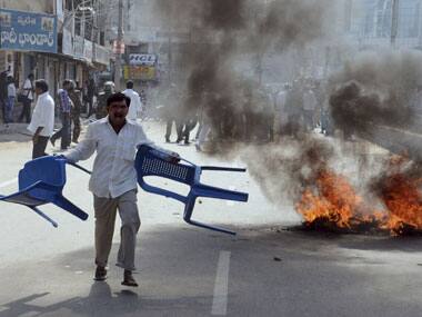 A file photo of the protests in Andhra Pradesh. AP
