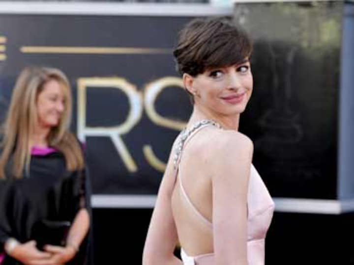 Anne Hathaway breaks down at a charity event
