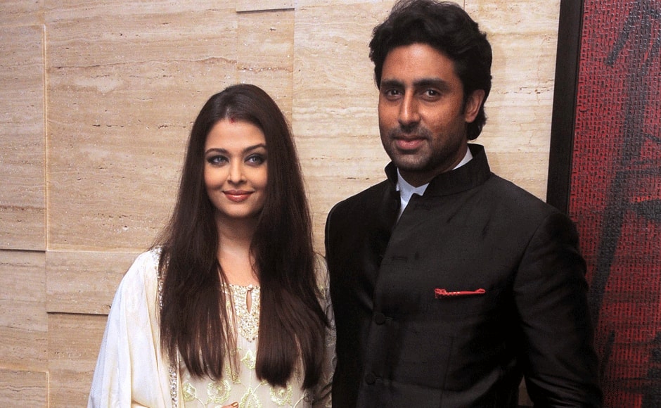 Aishwarya Rai Bachchan with husband Abhishek at Asin's birthday bash. Sachin Gokhale/Firstpost