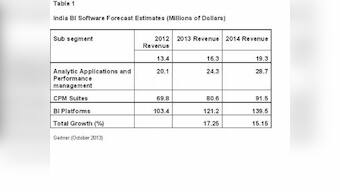 Indian BI Software Revenue To Reach $140 Mn In 2014
