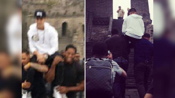 Justin Bieber makes bodyguards carry him up the Great Wall of China