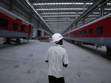 Stranded trains. Reuters