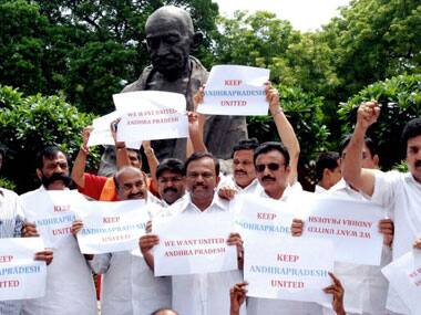 Telangana MPs who were protesting. AFP. 