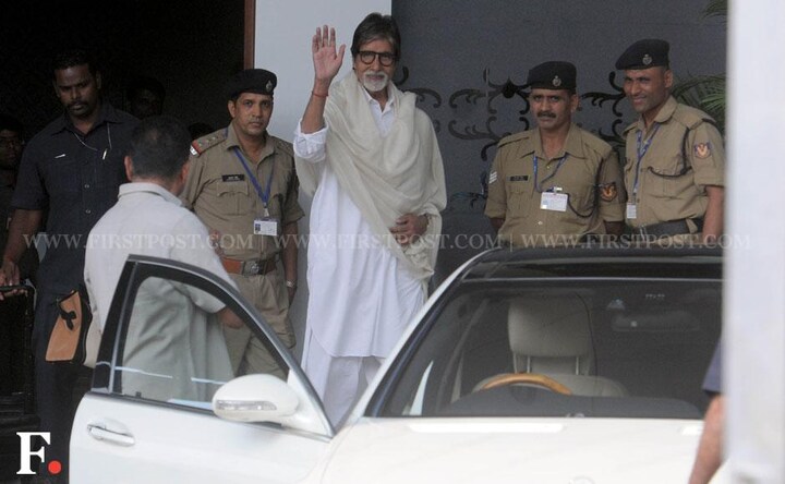 Photos: Amitabh Bachchan returns to Mumbai after attending Goa fest