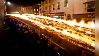 Photos: Thousands attend Bonfire Night parade in England