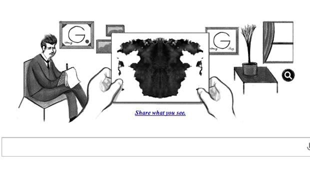 Look closely at Google's Rorschach doodle: What do you see? Look closely at Google's Rorschach doodle: What do you see?