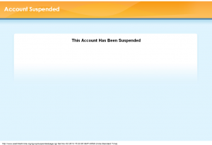 Screenshot of the now suspended hacked website of AIADMK