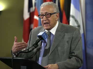 Syrian envoy to Russia Lakhdar Brahimi. AP