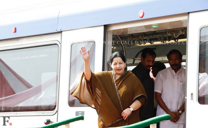 Photos: Jayalalithaa flags off Chennai Metro's maiden test run 