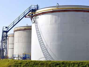 Oil storage facility. AFP