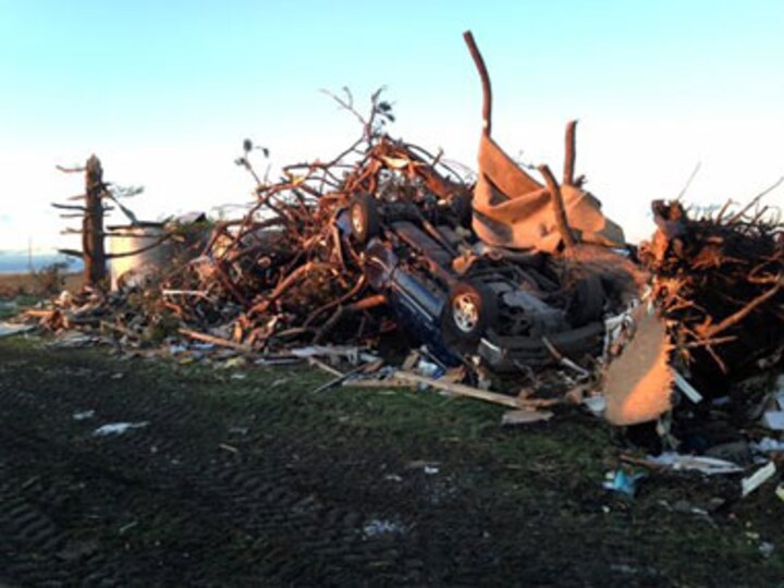 Five dead as dozens of tornadoes sweep across US midwest