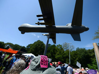 Amid anti-drone protests, US drone fires two missiles in Pakistan Amid anti-drone protests, US drone fires two missiles in Pakistan