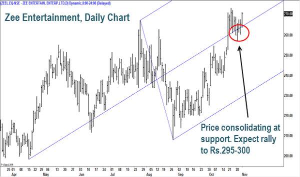 The short-term outlook is bullish and a rally to the immediate resistance at Rs.295-300 appears likely. 