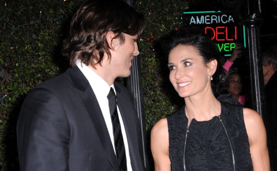 the two seperated in 2011. Actor Ashton Kutcher and actress Demi Moore arrive at the Los Angeles Premiere 'No Strings Attached' at Regency Village Theatre on January 11, 2011 in Westwood, California. (Photo by Barry King/FilmMagic) 