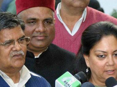 Gulabchand Kataria and Vasundhara Raje - both well know the importance of Mewar. PTI