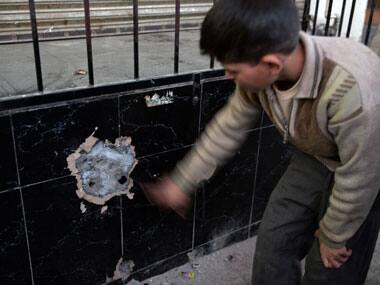 The site where Haqqani was murdered. AFP. 