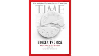 New Time Magazine cover cracks Obama's healthcare plan in half
