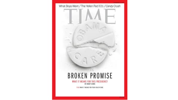 New Time Magazine cover cracks Obama's healthcare plan in half