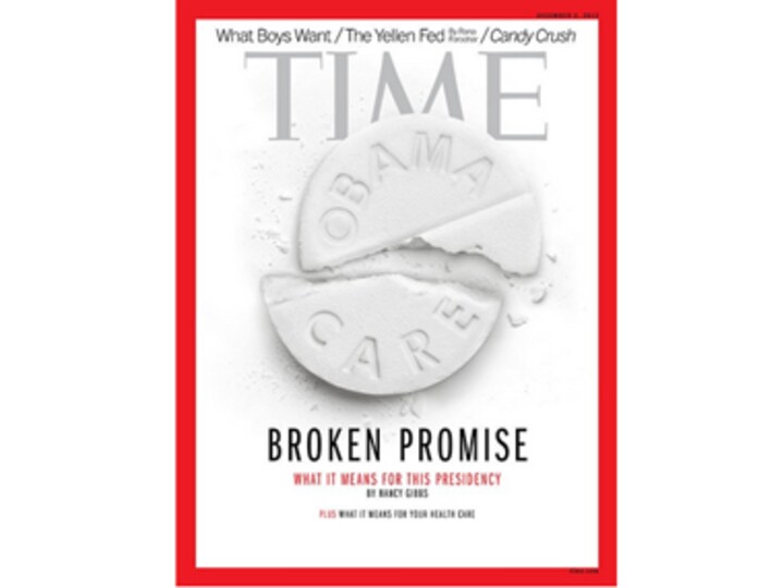 New Time Magazine cover cracks Obama's healthcare plan in half