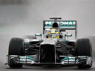 Rosberg fastest in wet Brazil practice Rosberg fastest in wet Brazil practice