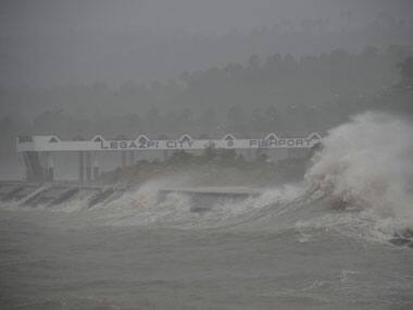 Huge waves created by Typhoon Haiyan. AP.