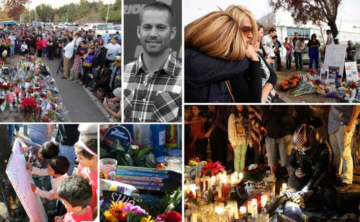 Photos: Fans leave flowers, DVDs and messages at site of Paul Walker's car crash