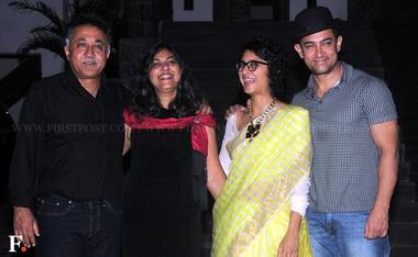Photos: Aamir Khan enjoys family time at Mansoor Khan's wedding anniversary