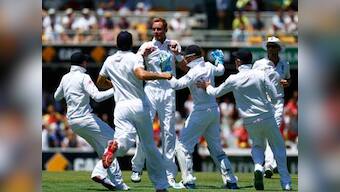 Ashes: Stuart Broad gets out LBW... and injures his foot