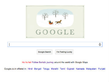 Google celebrates Christmas eve with classy doodle Google celebrates Christmas eve with classy doodle