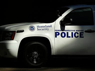 A Homeland Security vehicle is parked outside a federal government building in San Diego, California September 24, 2013. Reuters