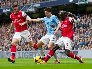 Nasri was brilliant for City but couldn't get on the scoresheet. AP