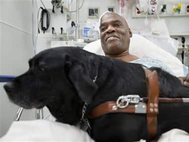 Orlando with Williams on his hospital bed: AP