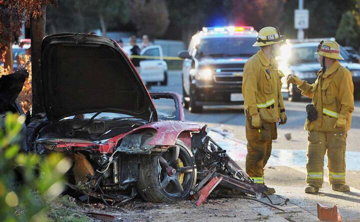Photos: Porsche reduced to crumpled wreck in fatal Paul Walker crash