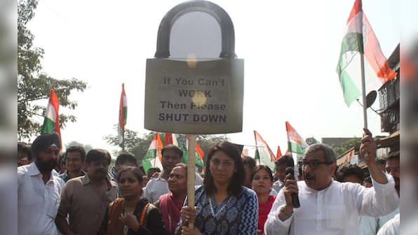 Photos: Priya Dutt protests BMC's inefficiencies during rally in Mumbai