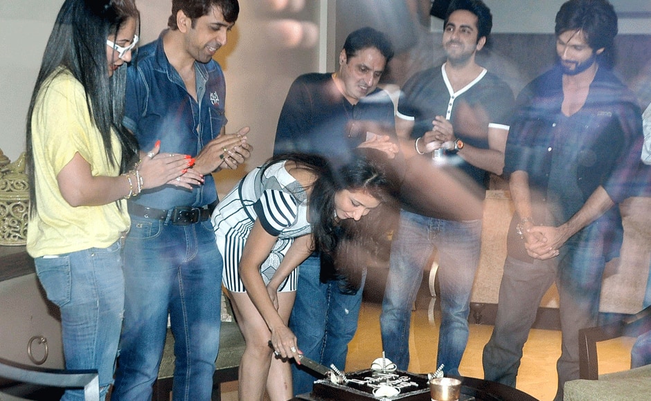 Sanjay Dutt's wife Maanayata seems hale and hearty and actually was at two separate celebrations on Thursday night.