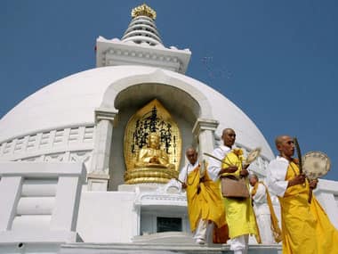 A stupa in Rajgir, Bihar. AFP.