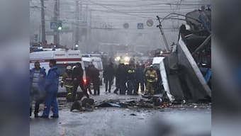 Bomb blast tears through trolleybus in Russian city, 10 dead