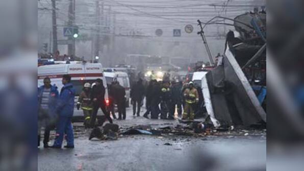 Bomb blast tears through trolleybus in Russian city, 10 dead