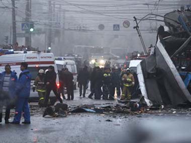 Bomb blast tears through trolleybus in Russian city, 10 dead Bomb blast tears through trolleybus in Russian city, 10 dead