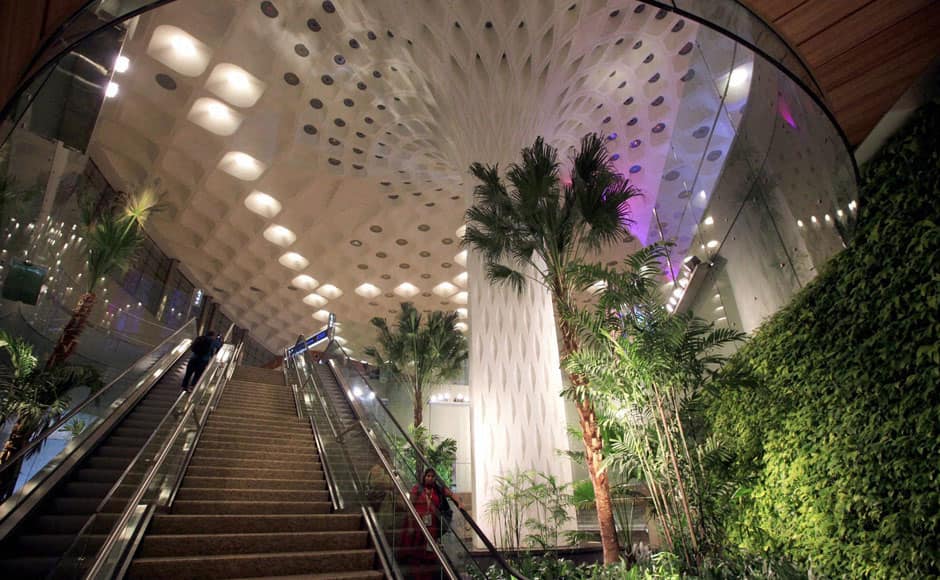A view of Chhatrapati Shivaji International Airport's Terminal 2 that was inaugurated by Prime Minister Manmohan Singh in Mumbai on Friday. PTI