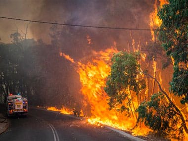 The fires in Perth
