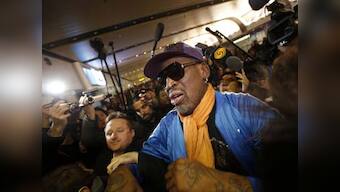 After North Korea visit, emotional Rodman urges no politics for a day 
