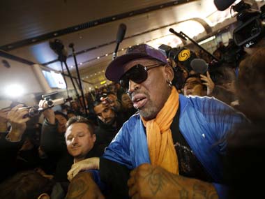 After North Korea visit, emotional Rodman urges no politics for a day After North Korea visit, emotional Rodman urges no politics for a day