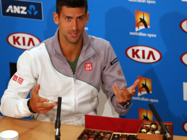 Djokovic offers chocolates to press ahead of Aussie Open Djokovic offers chocolates to press ahead of Aussie Open