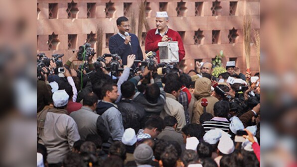 Delhi CM Arvind Kejriwal clears office files at dharna site