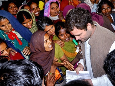 File image of Rahul Gandhi in Amethi. PTI