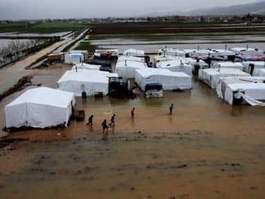 Syrian refugees in Lebanon. AP